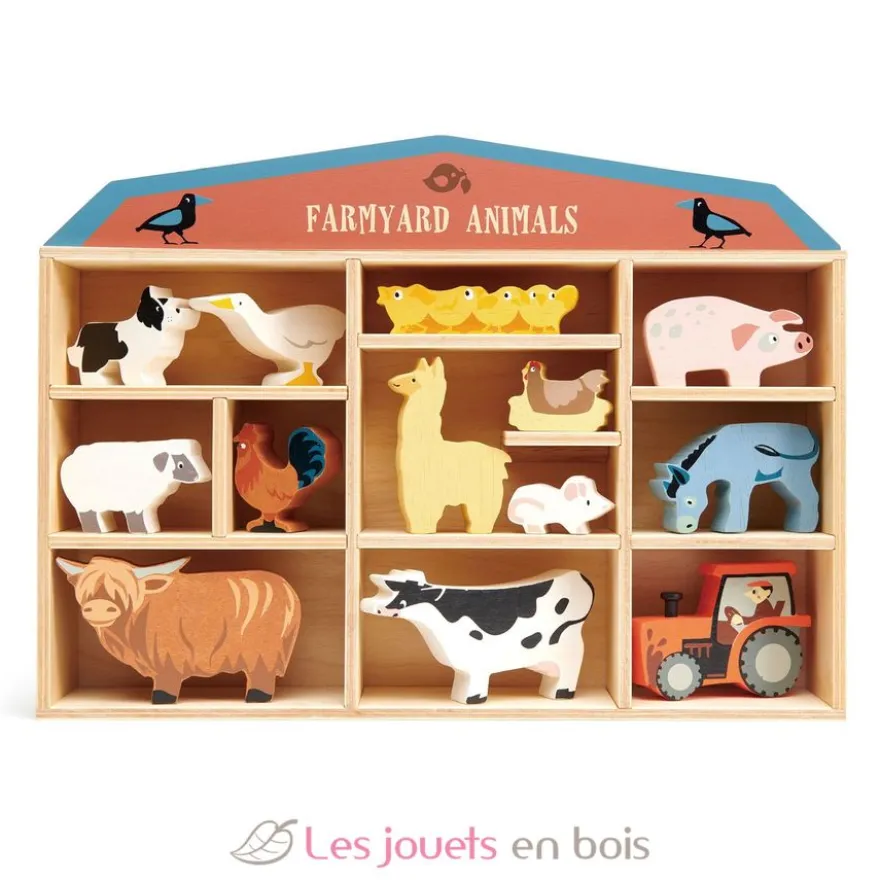 Set animaux en bois Ferme - Tender Leaf Toys