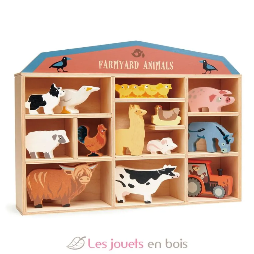 Set animaux en bois Ferme - Tender Leaf Toys