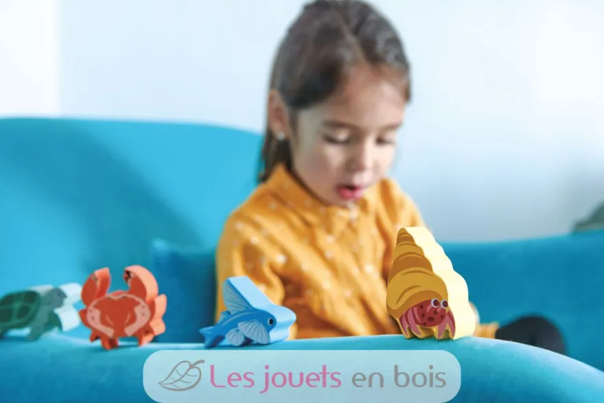 Set animaux marins en bois - Tender Leaf Toys