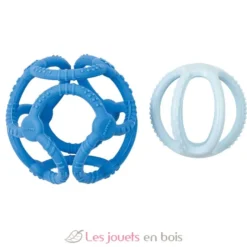 Set 2 balles silicone bleu - Nattou