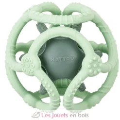 Set 2 balles silicone vert menthe - Nattou
