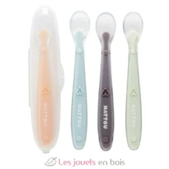Set 4 cuillères en silicone - Nattou