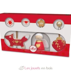 Set déco Noël rouges 3 pcs - Sevi