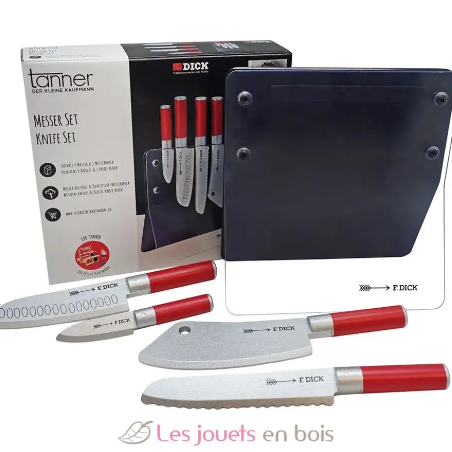 Set de couteaux en bois avec bloc de rangement - Tanner