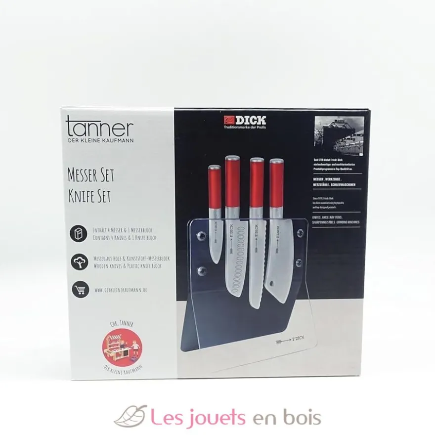 Set de couteaux en bois avec bloc de rangement - Tanner