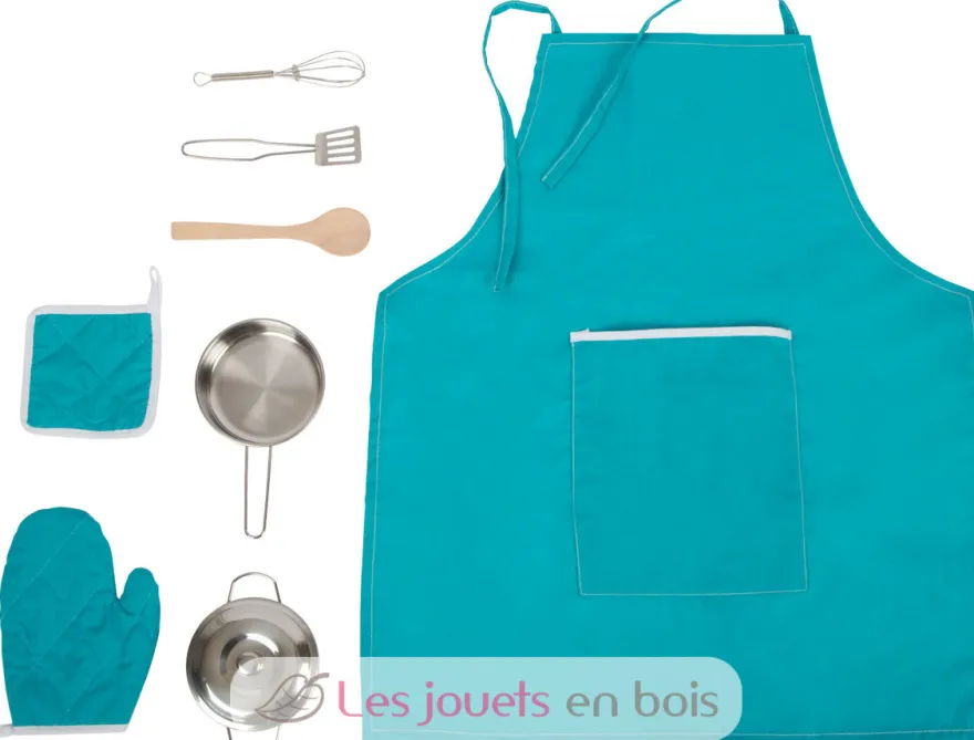 Set de cuisine avec tablier bleu - Small Foot Compagny