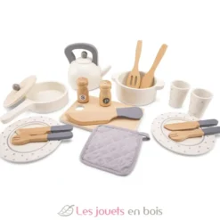 Set de dinette en bois blanc - New Classic Toys