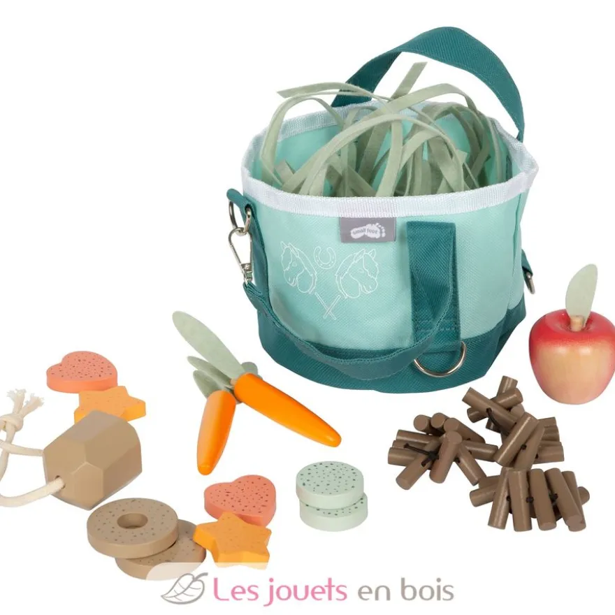 Set de fourrage pour chevaux avec sac bleu - Small foot