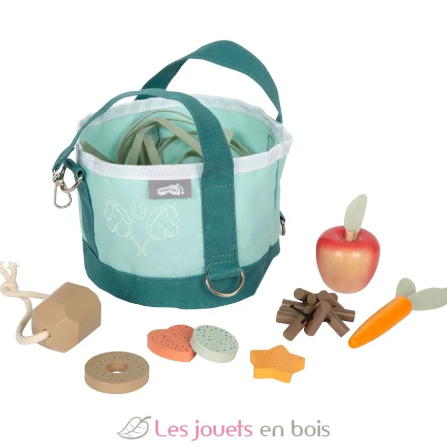 Set de fourrage pour chevaux avec sac bleu - Small foot