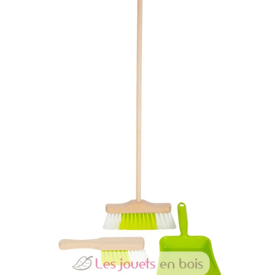 Set de nettoyage avec balai vert Small Foot Compagny