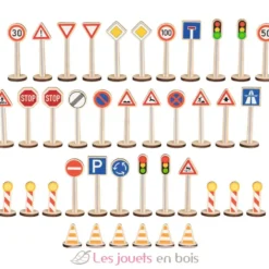 Set de 40 panneaux de signalisation - Goki
