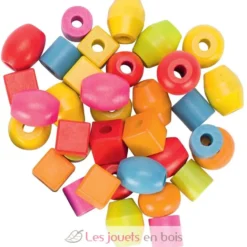 Set de 45 perles en bois - Goki