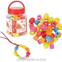 Set de 45 perles en bois - Goki