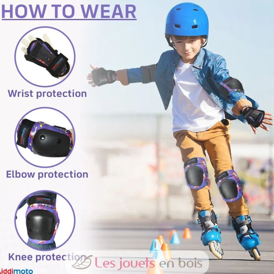 Set de protections enfant Licorne M - Kiddimoto