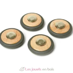 Set de 4 roues en bois magnétiques Tegu - Tegu
