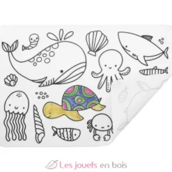 Set de table en silicone à colorier - Océan - Ulysse