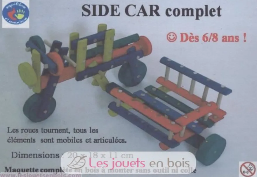 Side car - bois coloré - Equilibre et aventure