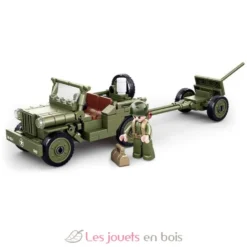 Sluban Army WWII - Jeep alliée avec canon anti-aérien
