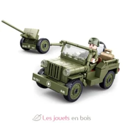 Sluban Army WWII - Jeep alliée avec canon anti-aérien