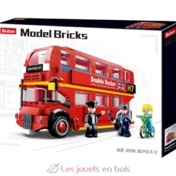Sluban Model Bricks - Bus londonien rouge