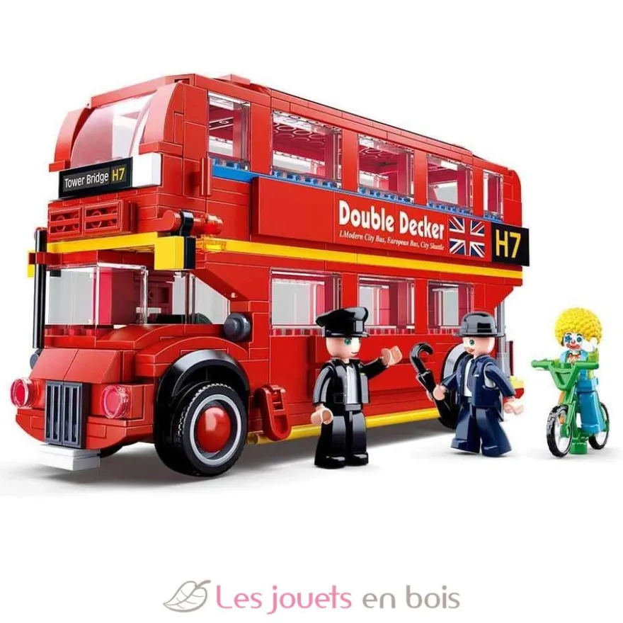 Sluban Model Bricks - Bus londonien rouge