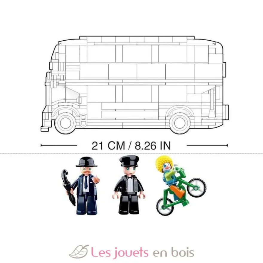 Sluban Model Bricks - Bus londonien rouge