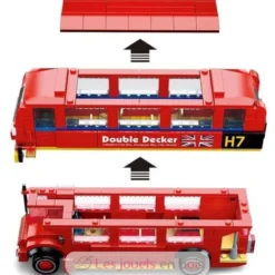 Sluban Model Bricks - Bus londonien rouge