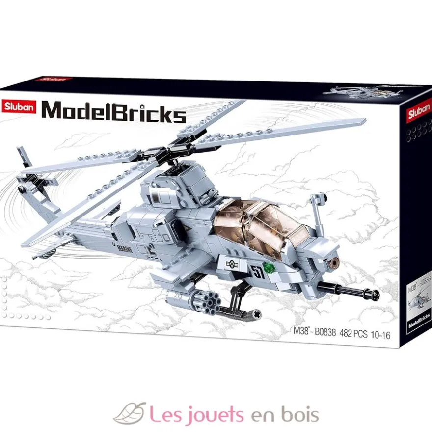 Sluban Model Bricks - Hélicoptère d'attaque