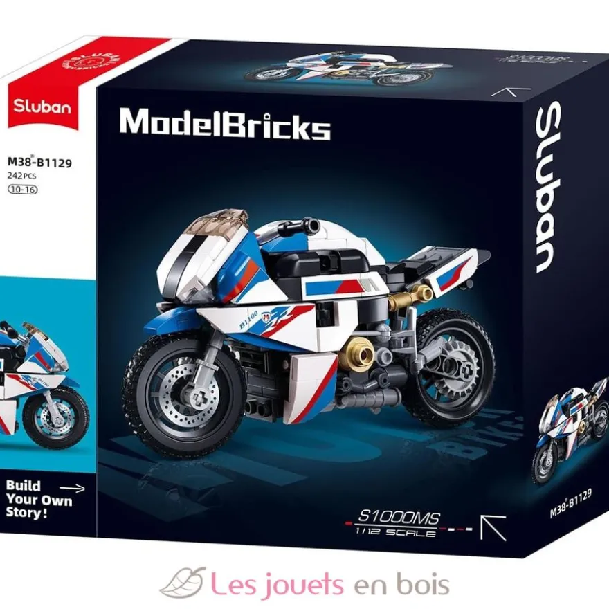 Sluban Model Bricks - Moto de course