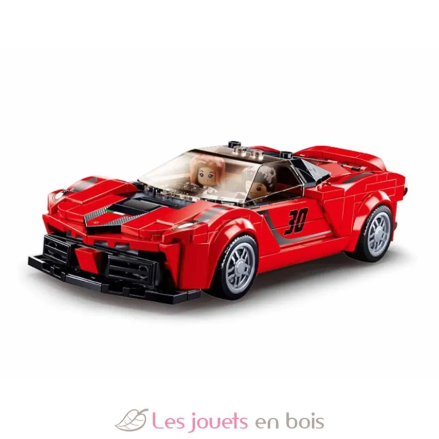 Sluban Model Bricks - Super voiture italienne rouge