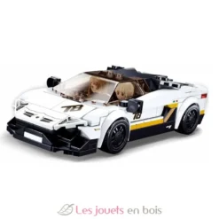 Sluban Model Bricks - Super voiture italienne blanche