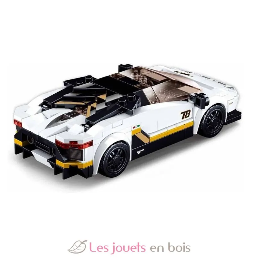 Sluban Model Bricks - Super voiture italienne blanche
