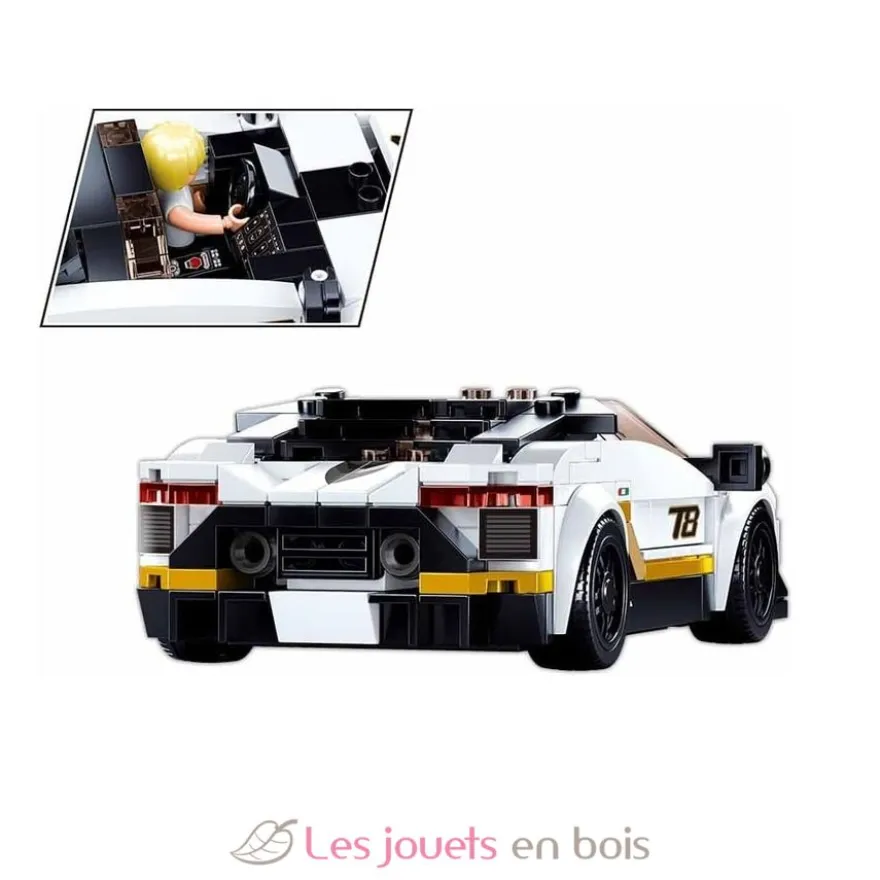Sluban Model Bricks - Super voiture italienne blanche