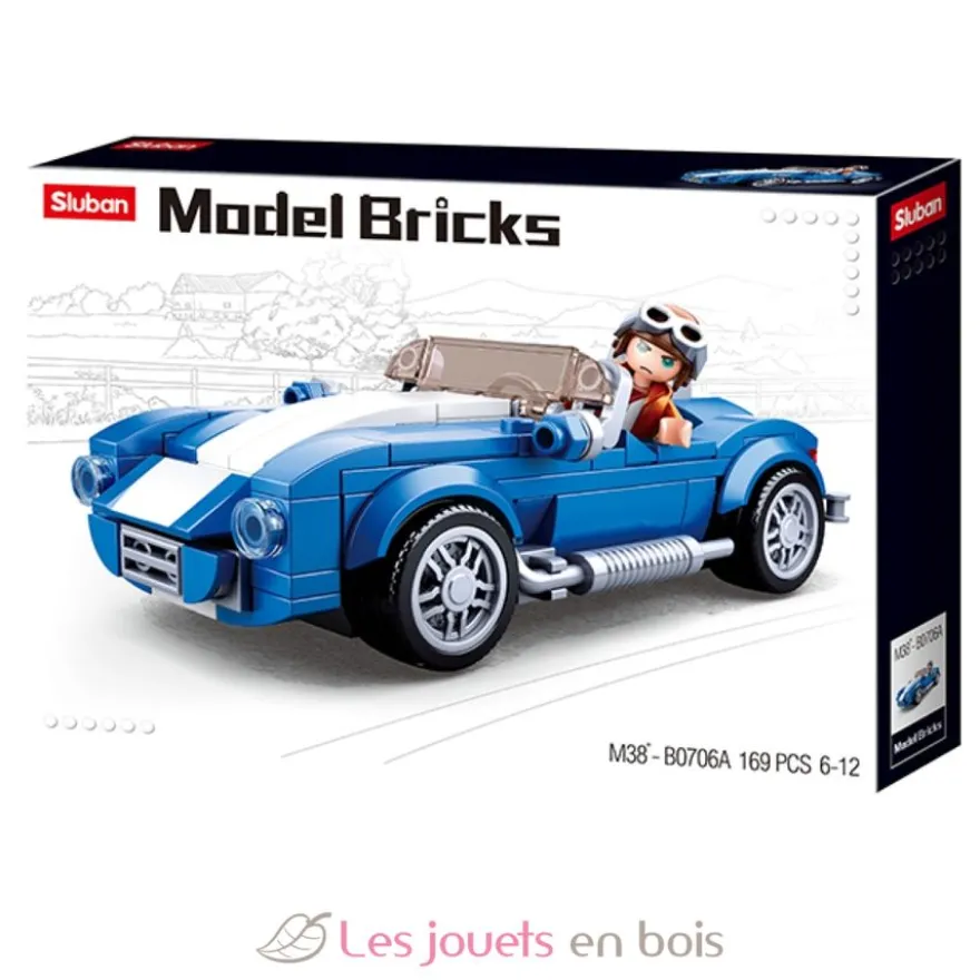 Sluban Model Bricks - Voiture de sport classique bleue