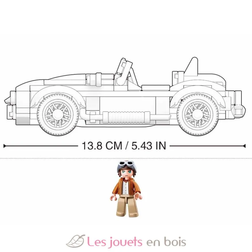 Sluban Model Bricks - Voiture de sport classique bleue