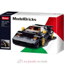 Sluban Model Bricks - Voiture de sport italienne noire