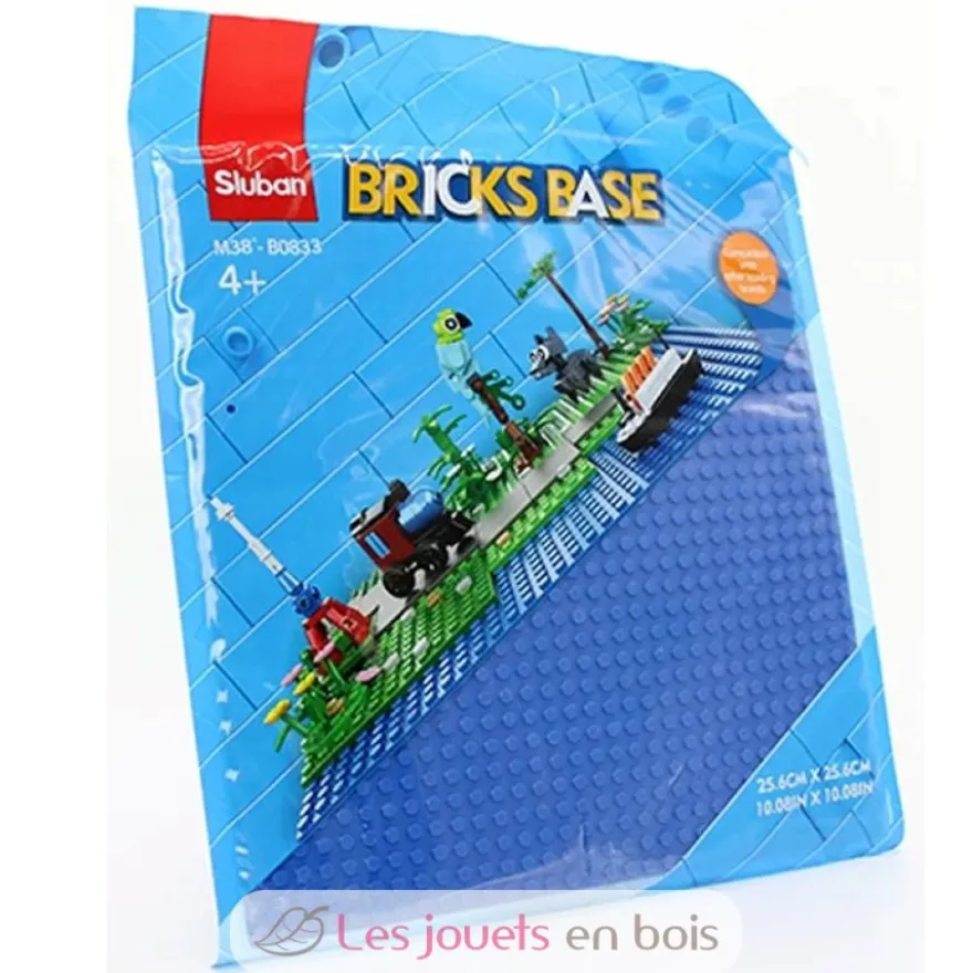 Sluban - Plaque de base briques de jeux couleur bleue