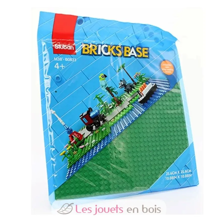 Sluban - Plaque de base briques de jeux couleur verte