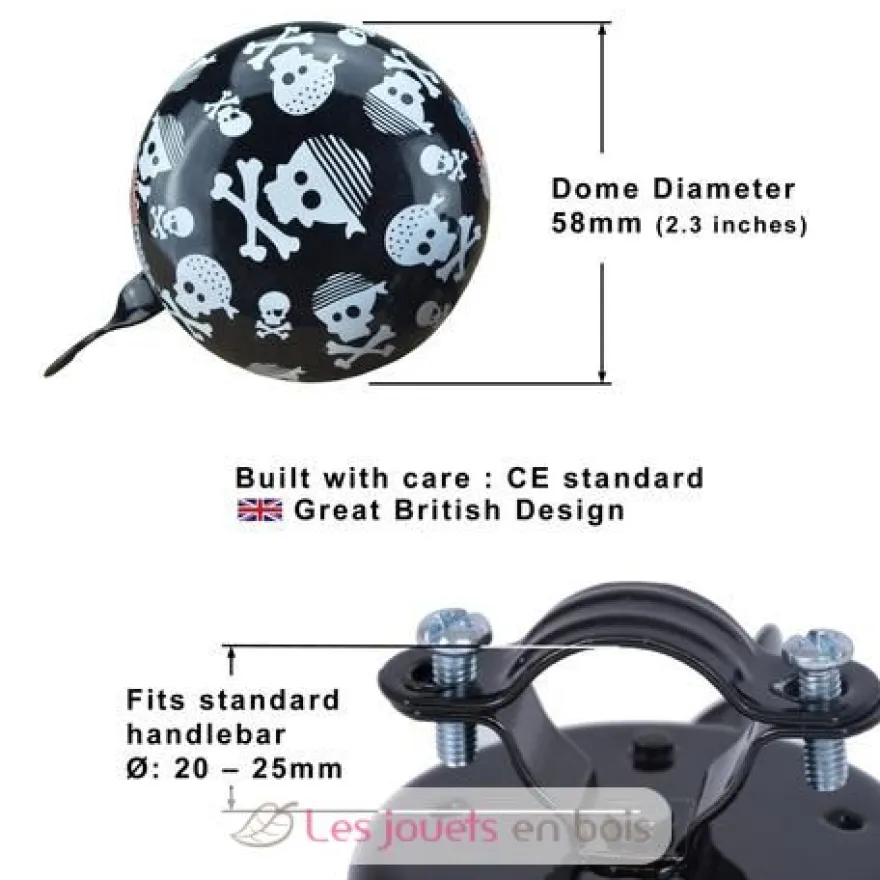 Sonnette Vélo Skullz - Kiddimoto
