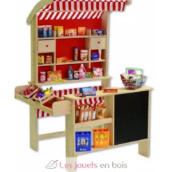 Stand de marché en bois avec accessoires - Dès 3 ans - Tanner