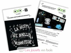 Stickers La nuit je brille de 1000 feux - Rainette