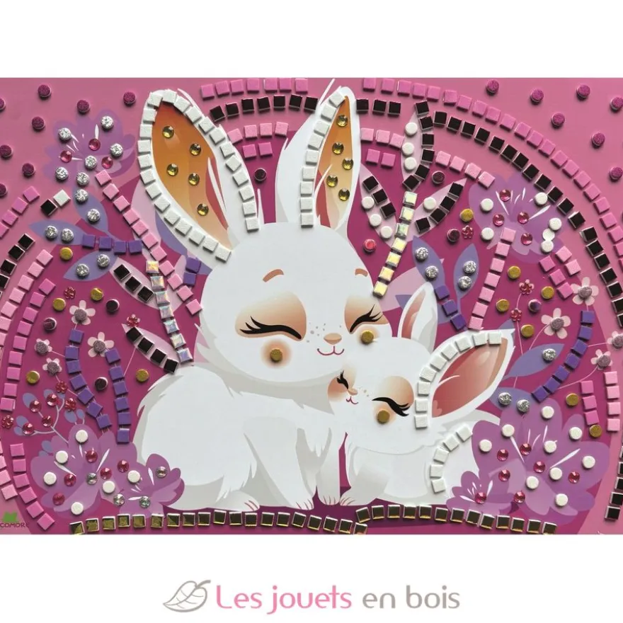 Stick'N Fun - 5 Maxi mosaïques Animaux mignons - Dès 5 ans - Sycomore