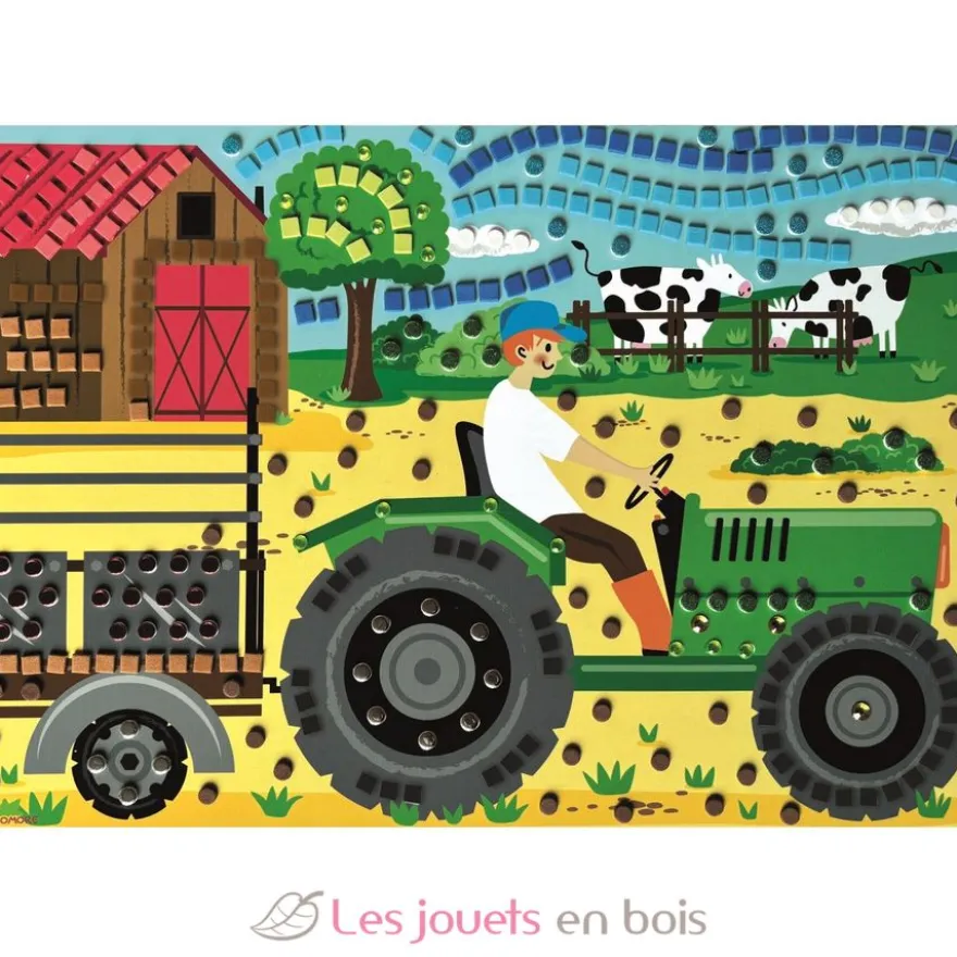 Stick'N Fun - 5 Maxi mosaïques La vie à la ferme - Dès 5 ans - Sycomore