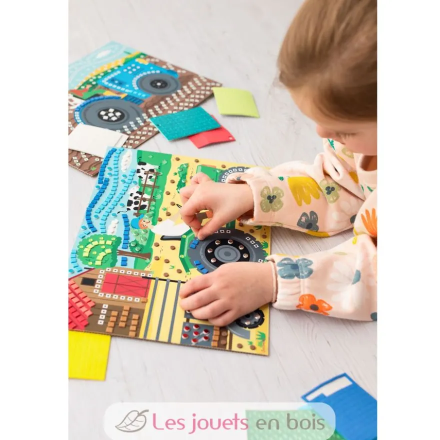 Stick'N Fun - 5 Maxi mosaïques La vie à la ferme - Dès 5 ans - Sycomore