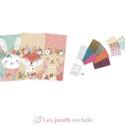 Stick'N Fun - Mini mosaïques Animaux doux - Dès 5 ans - Sycomore