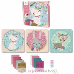 Stick'N Fun - 3 Mosaïques Animaux mignons - Dès 5 ans - Sycomore