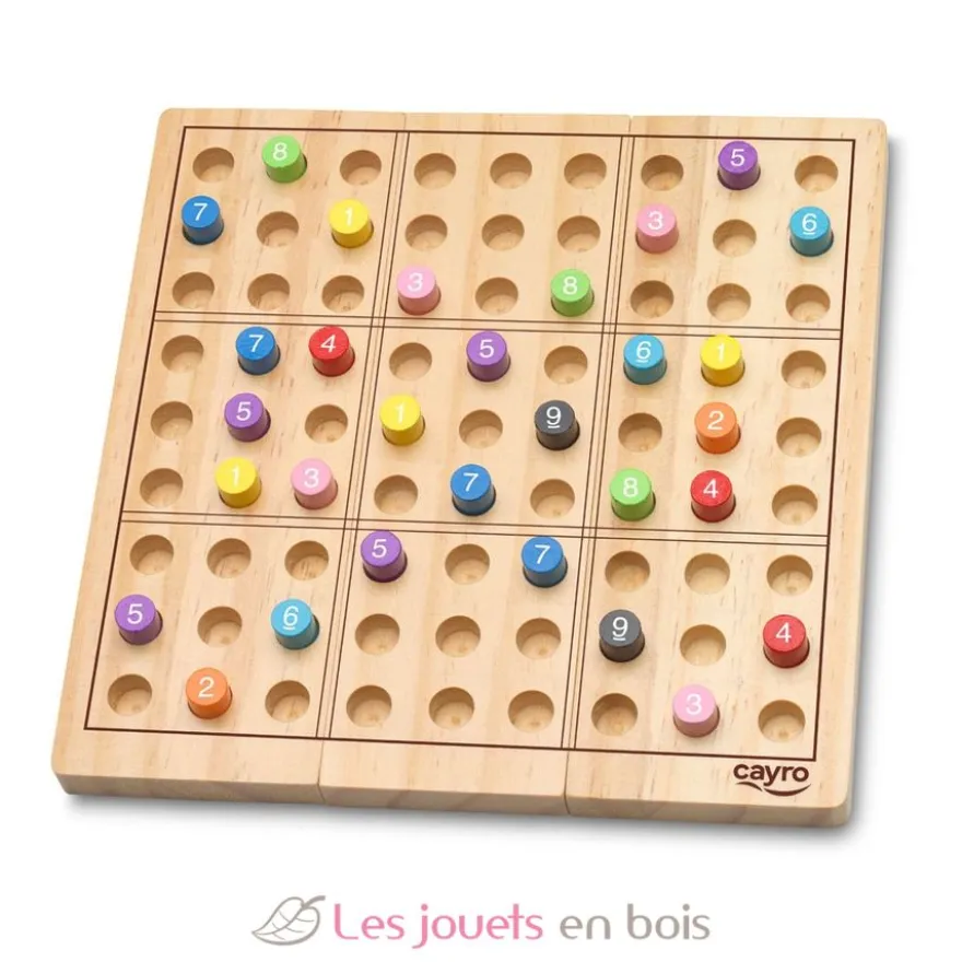 Sudoku en bois livré en boite métal - Jeu de voyage - Cayro