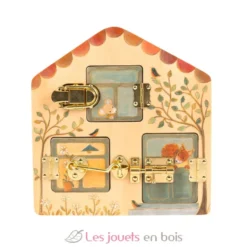 Tableau d'activités en bois avec loquets - Egmont Toys
