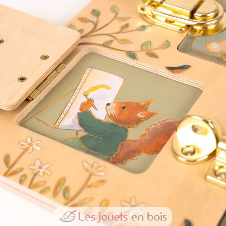 Tableau d'activités en bois avec loquets - Egmont Toys