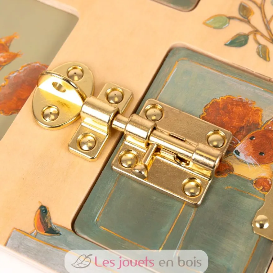 Tableau d'activités en bois avec loquets - Egmont Toys